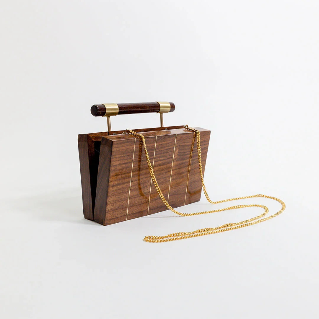 Brasswood Briefcase Clutch