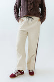 Franklin Striped Joggers in Cream