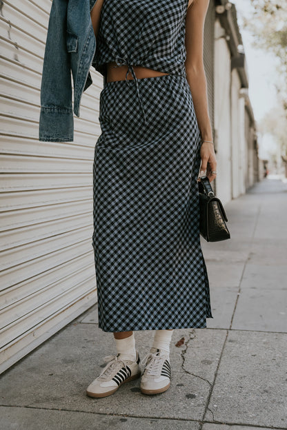 Baylor Plaid Midi Skirt