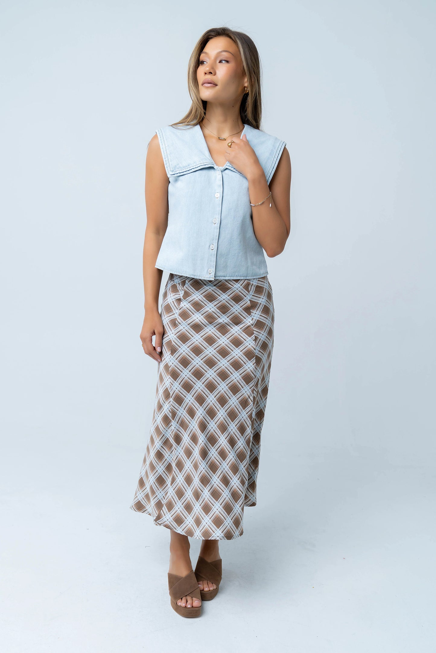 Zadie Plaid Maxi Skirt