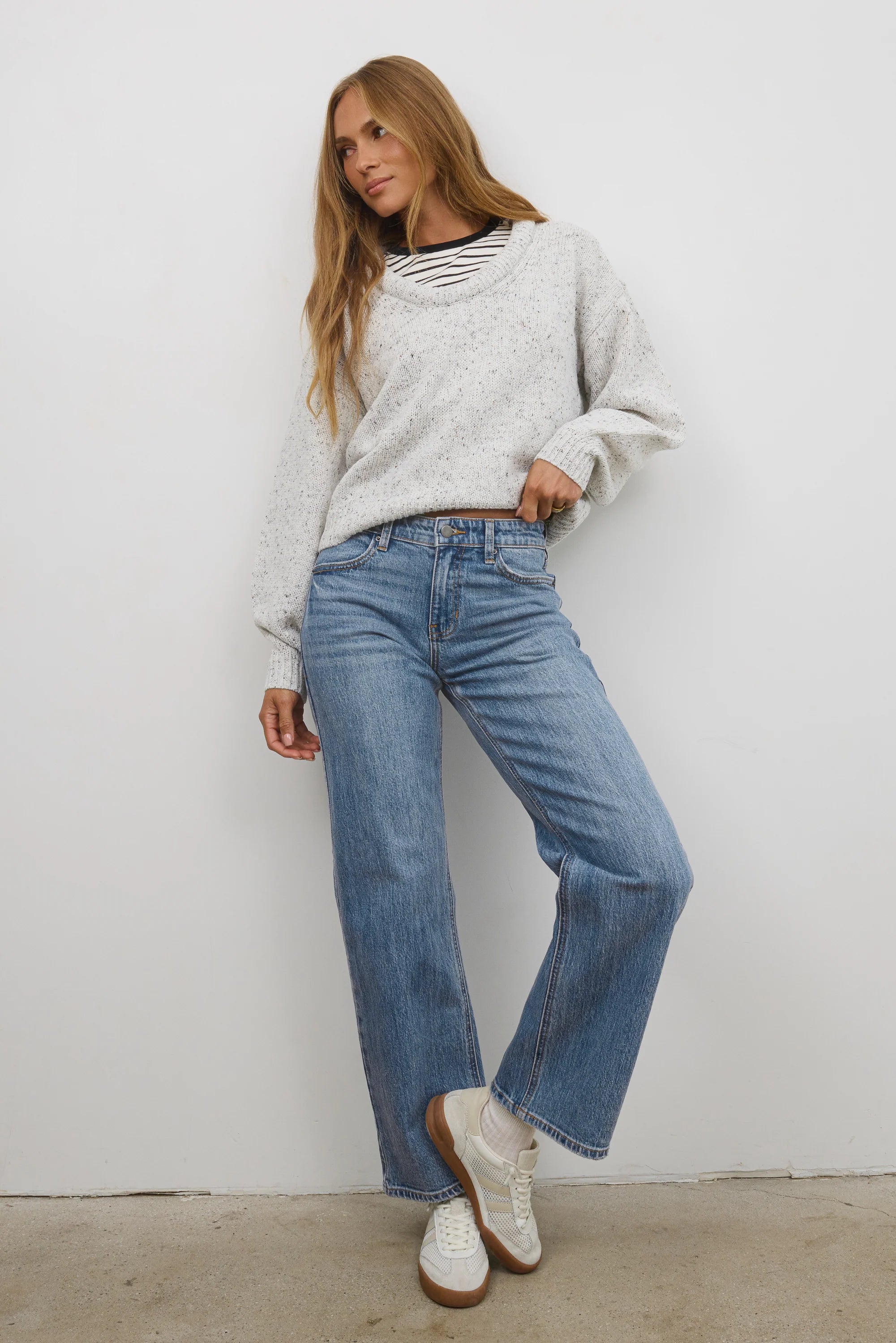 Fern Relaxed Sweater in Ivory