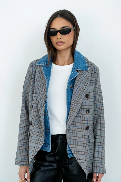 Daniel Mixed Media Blazer
