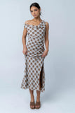 Renae Plaid Maxi Dress
