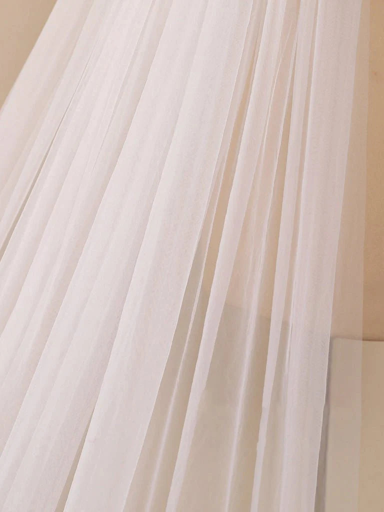 3D Flower Lace with Rhinestones Cathedral Veil Bridal Veil Wedding Veil