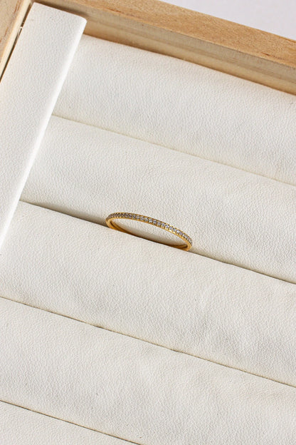 Dainty Crystal Stacker Ring