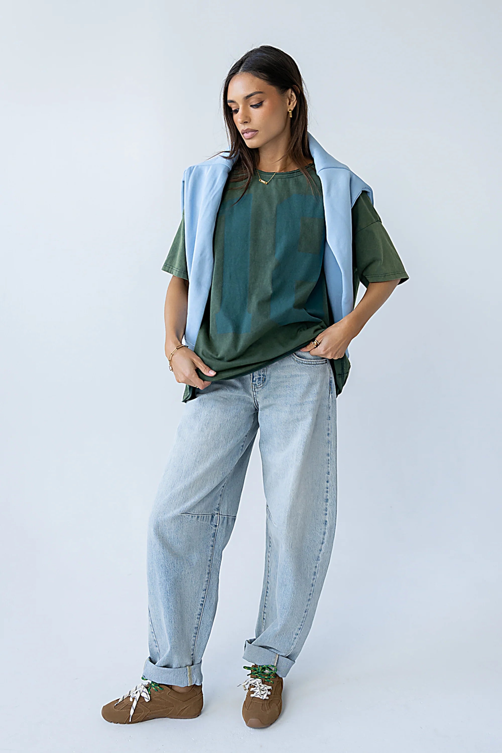 Marie Oversized Sweatshirt in Blue