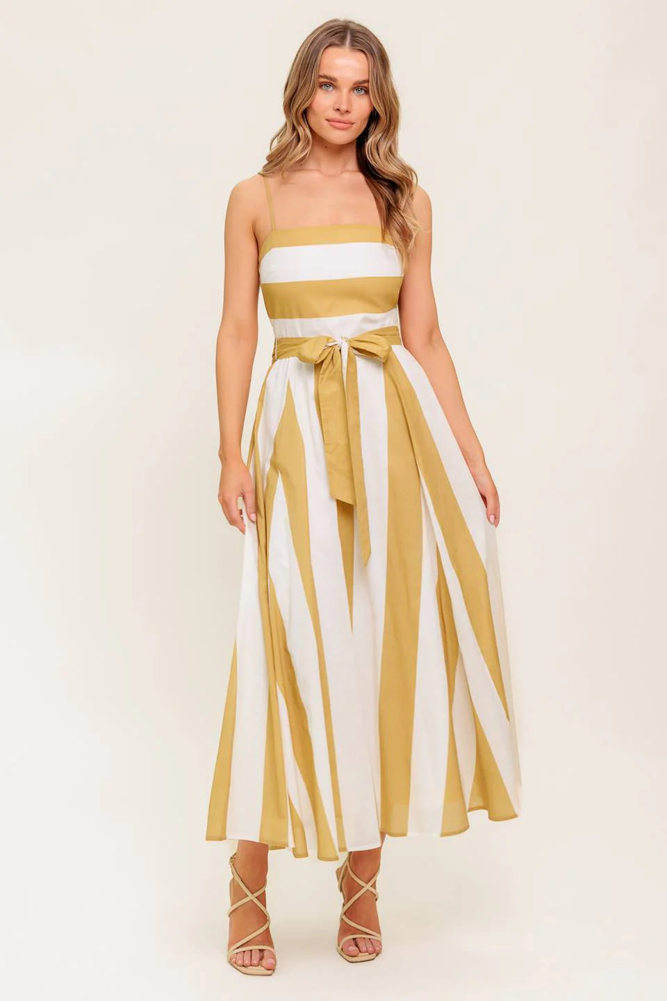 DESERT SANDS TAUPE MIDI DRESS