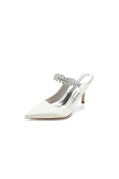 Party Pointed Toe Crystal Strap High Heels