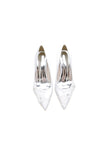 White Wedding Shoes Stiletto Heel Satin With Lace