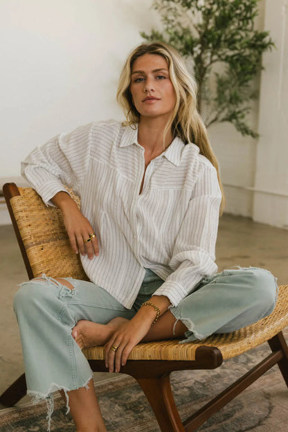 Bret Striped Button Up FINAL SALE