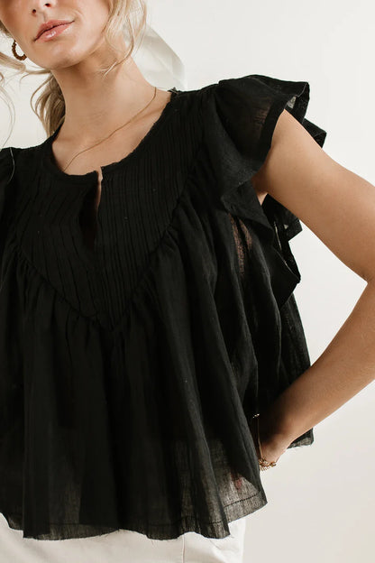 Leia Blouse in Black FINAL SALE