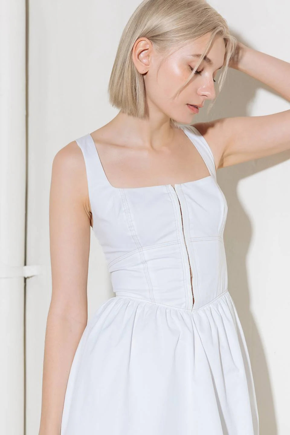 CATCH THE SUN WHITE MIDI DRESS