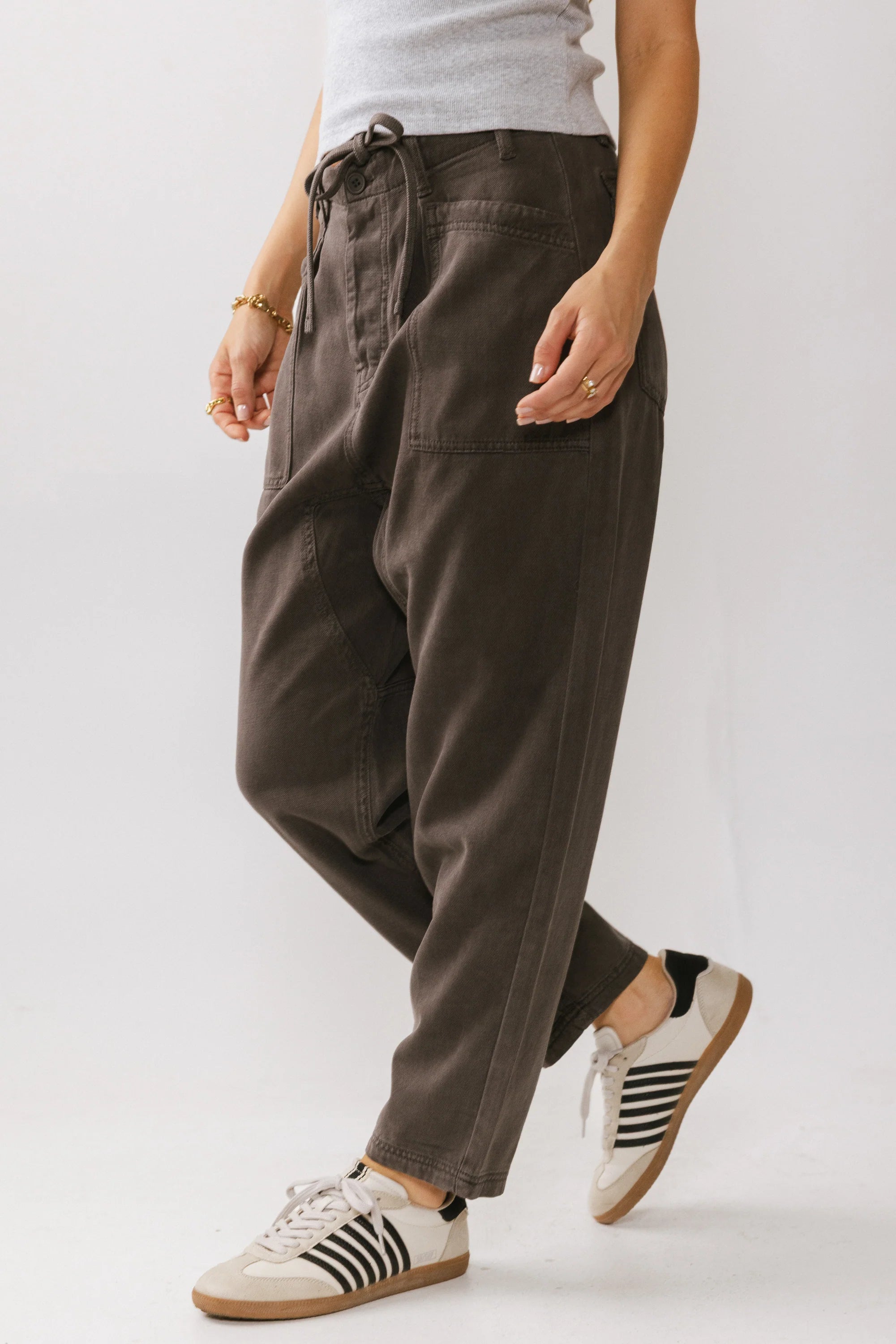 Rosie Tencel Loose Pants in Charcoal FINAL SALE
