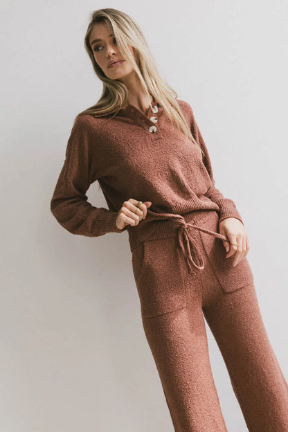 Breck Knit Sweater in Brick FINAL SALE