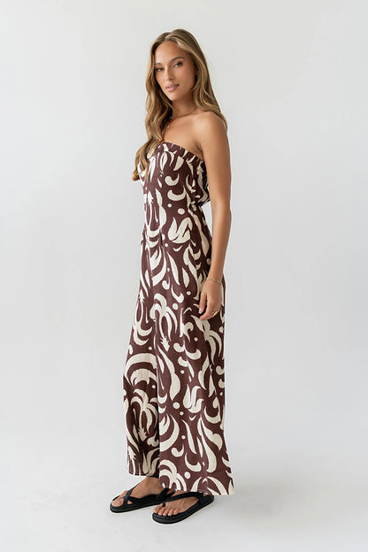 Anya Sleeveless Abstract Jumpsuit