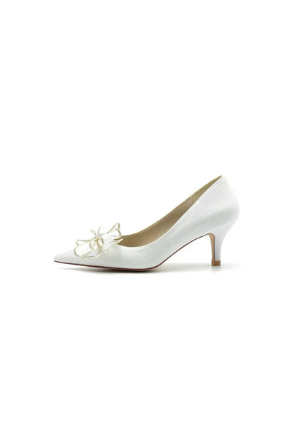 Crystal Stiletto Heel Wedding Shoes with Bow