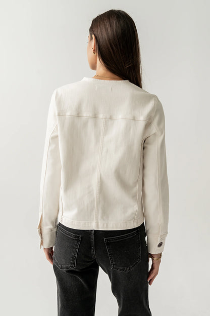 Cozette Barrel Jacket in Off White