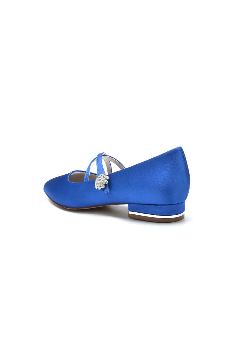 Flats with Rhinestone Buckle Party