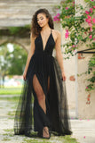 Sydney Maxi Dress Black Tulle Dress