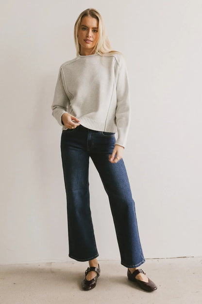Leander Knit Sweater in Grey FINAL SALE