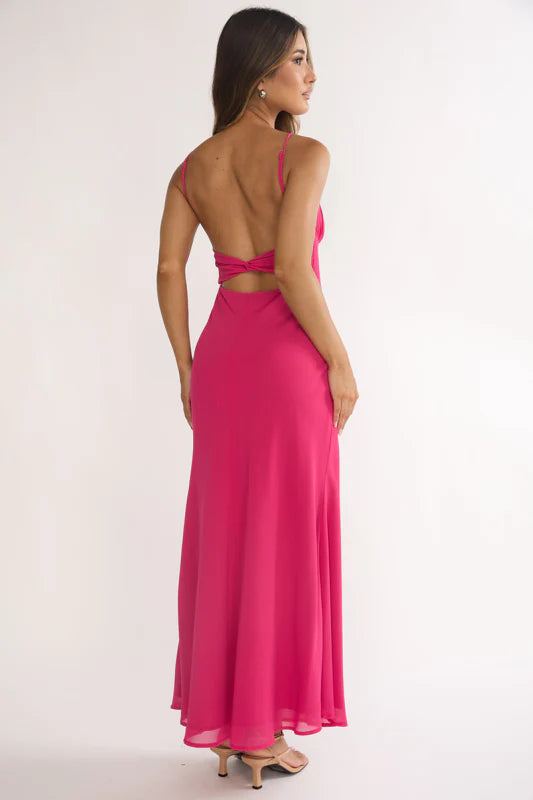 ESTHER MAXI DRESS FUCHSIA