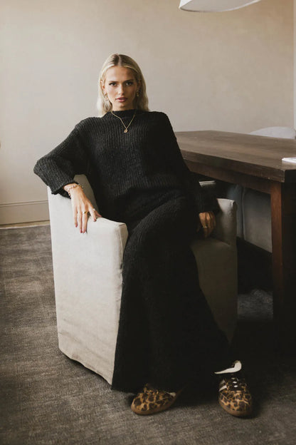 Charlotte Knit Sweater in Black FINAL SALE