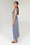 Lydia Ruffle Maxi Dress in Blue FINAL SALE