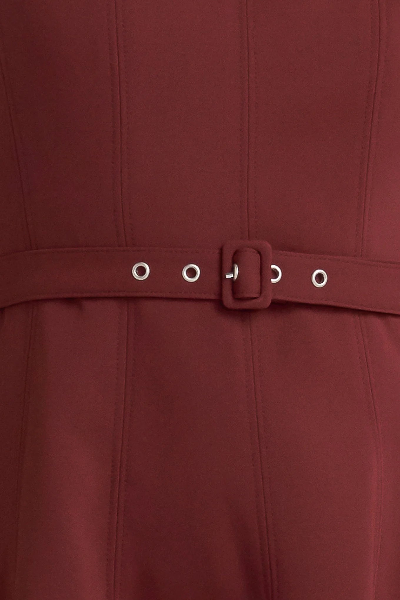 LIVING THE DREAM WINE WOVEN MIDI DRESS