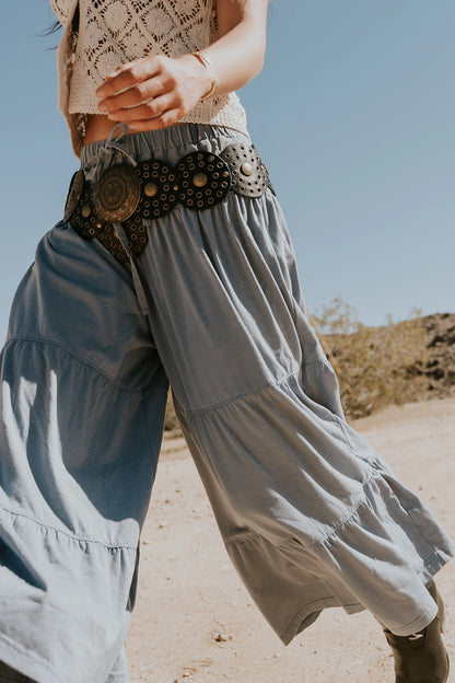 Asha Tiered Pants in Blue
