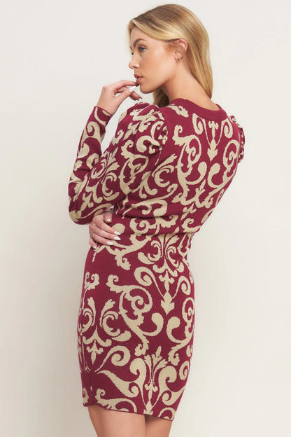 BASK IN LOVE SWEATER MINI DRESS