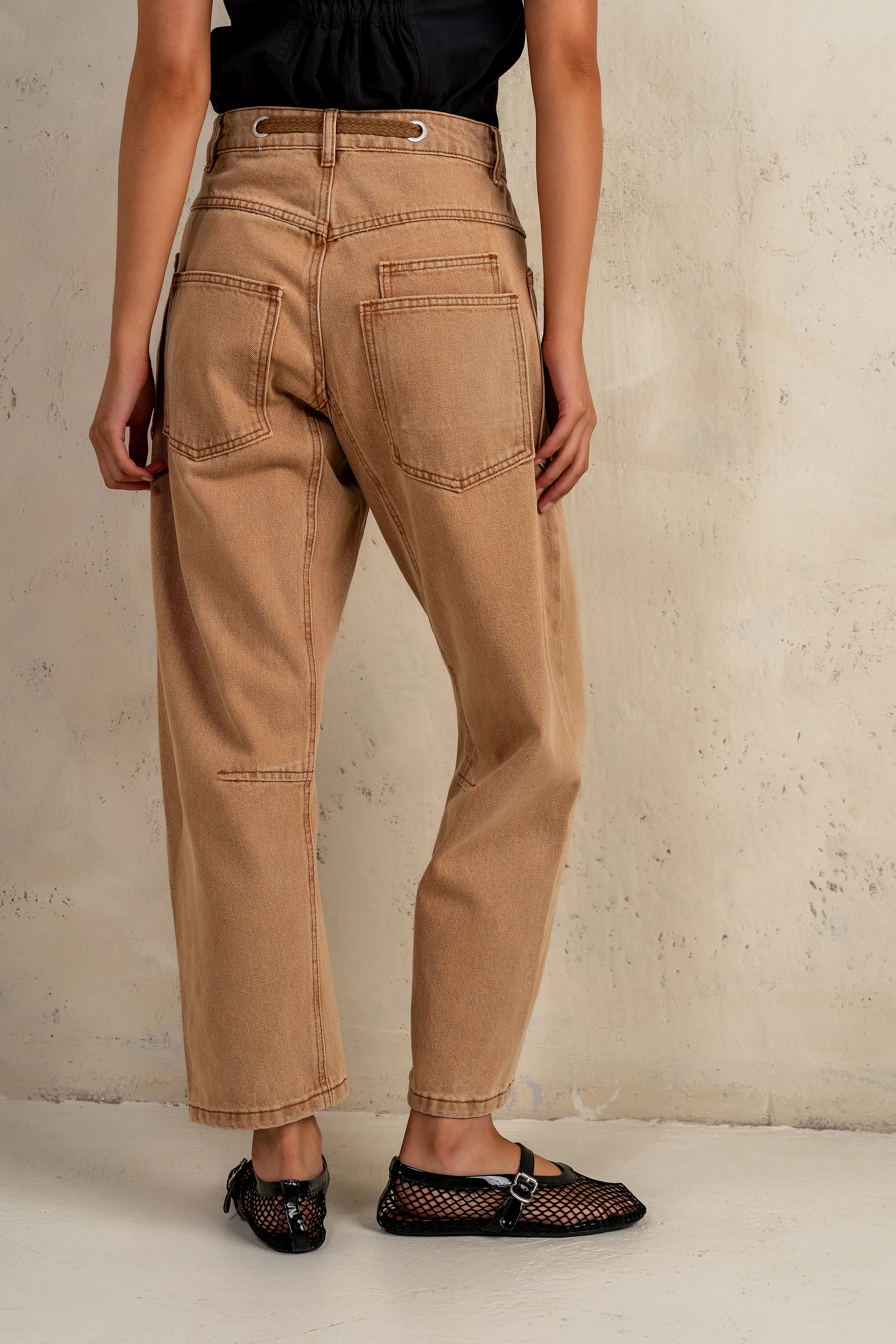 Jocelyn Barrel Jeans in Rust FINAL SALE