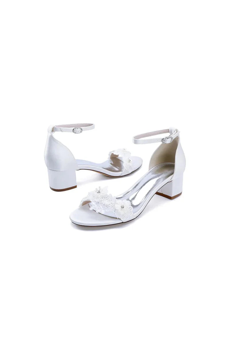 Floral Embellished Block Heel Sandal