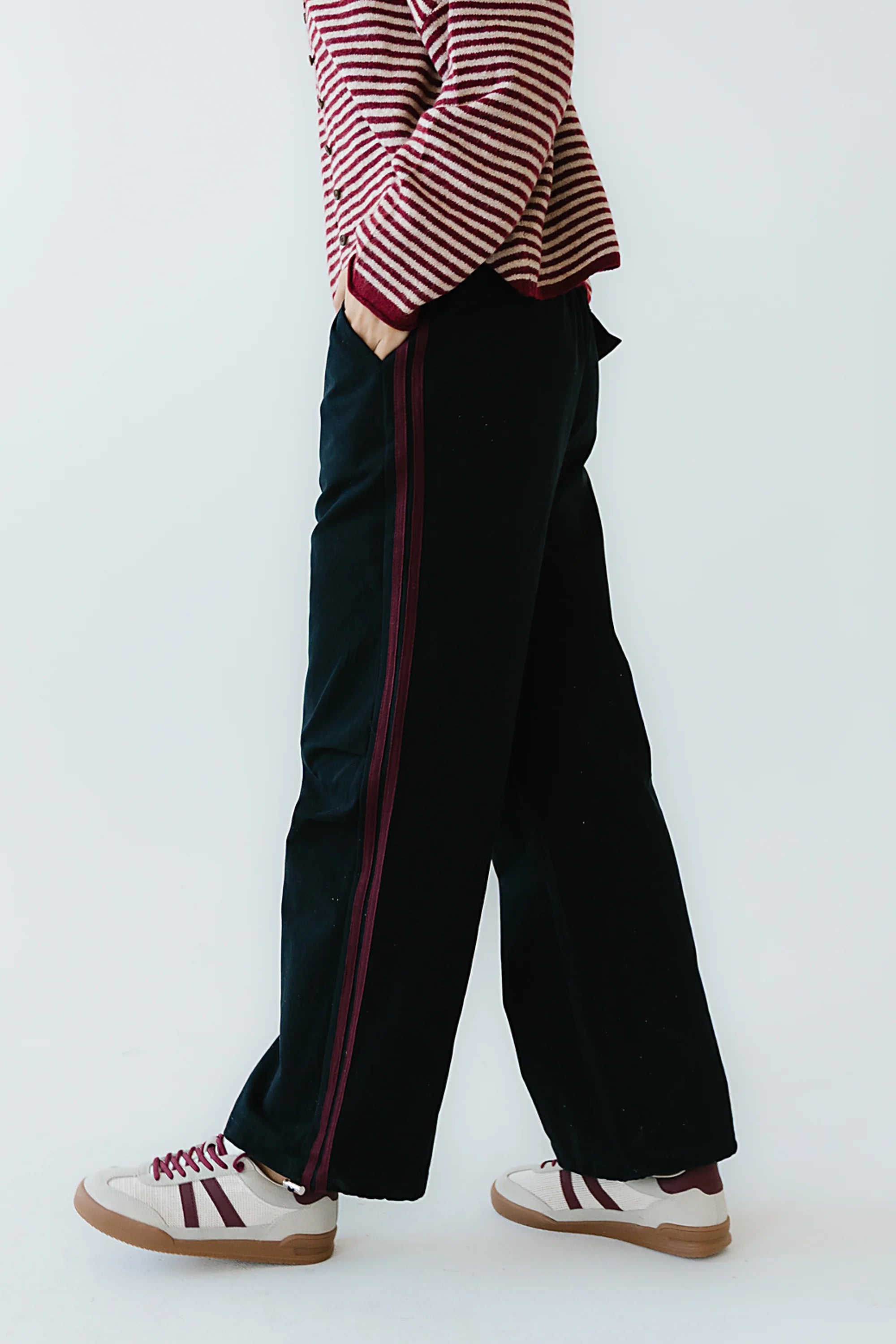 Franklin Striped Joggers in Navy