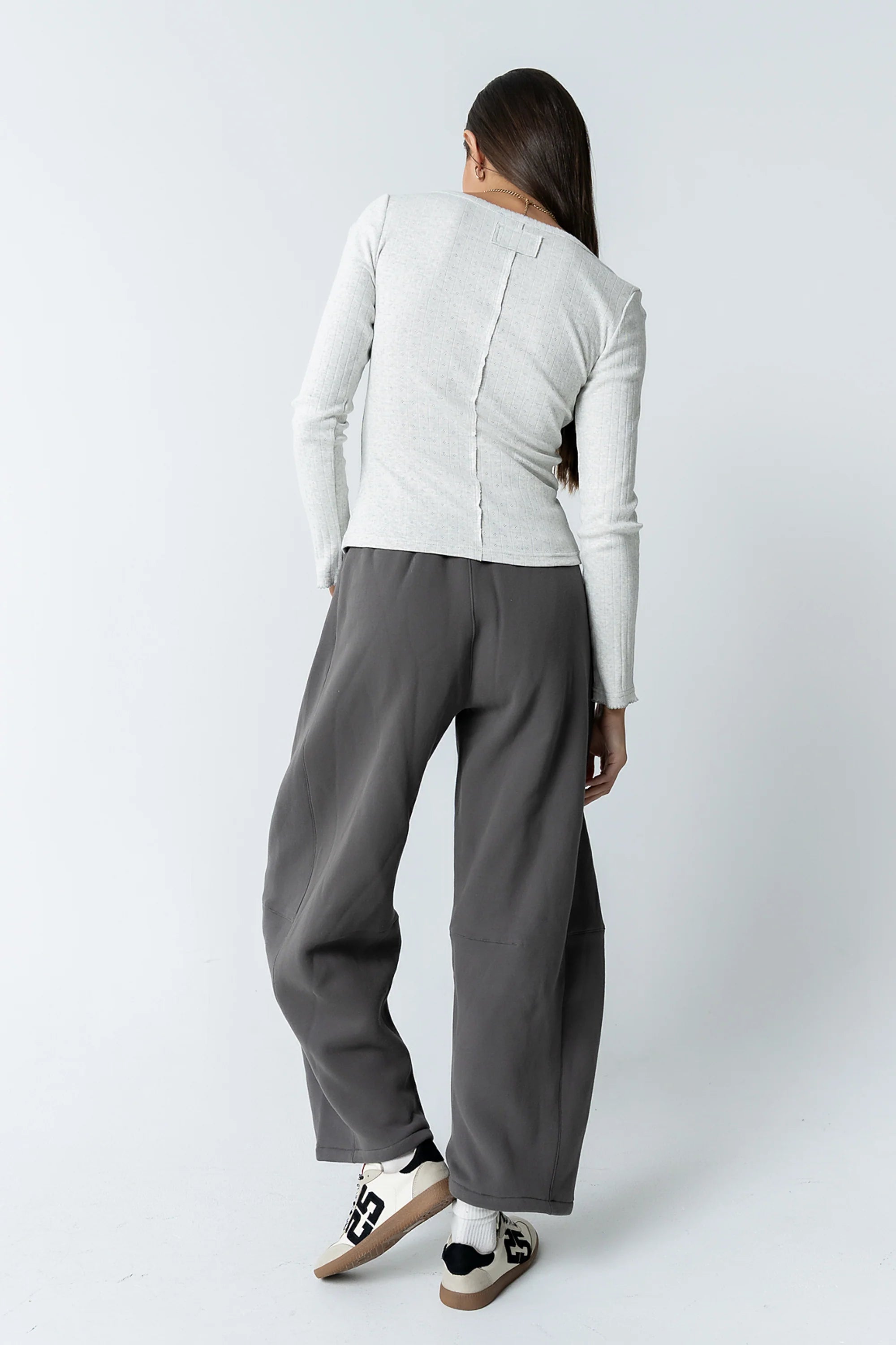 Pura Knit Top in Heather Grey