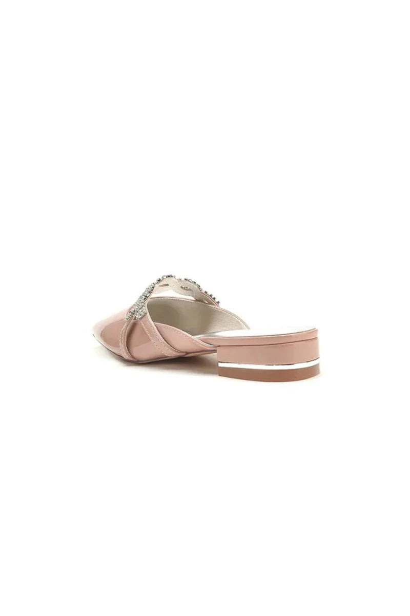 High Heels Nude Pink with Silver Embellishments