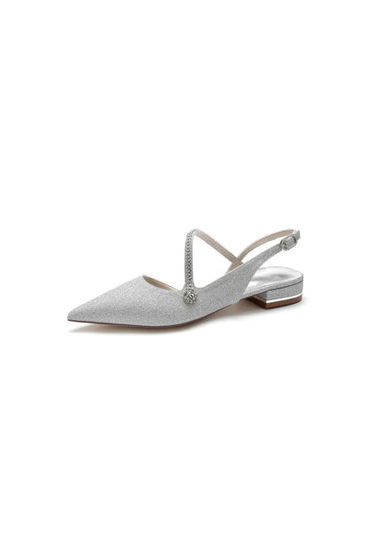 Crystal Slingback Sequin Pointed Toe Flats