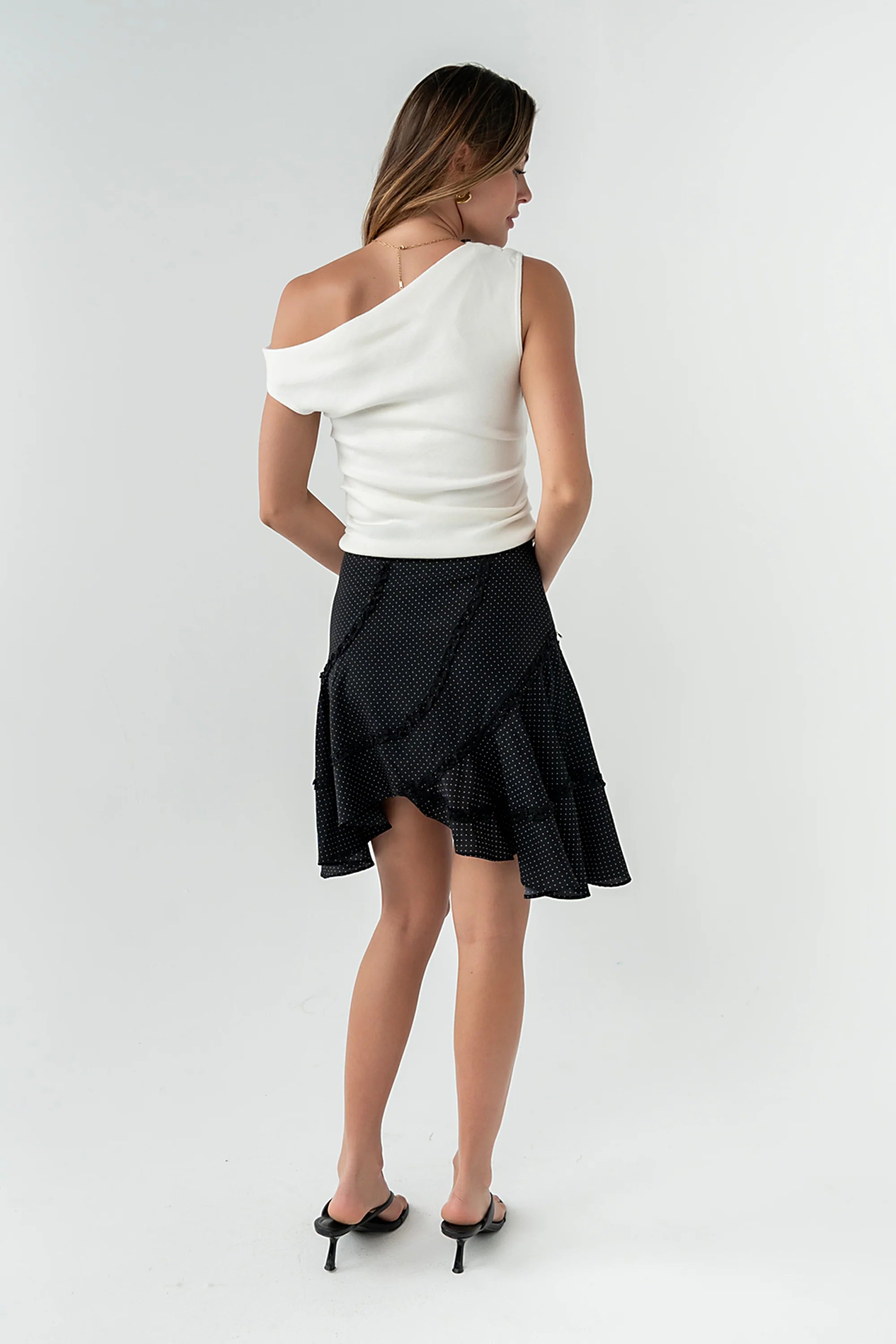 Susanna Asymmetrical Top in White