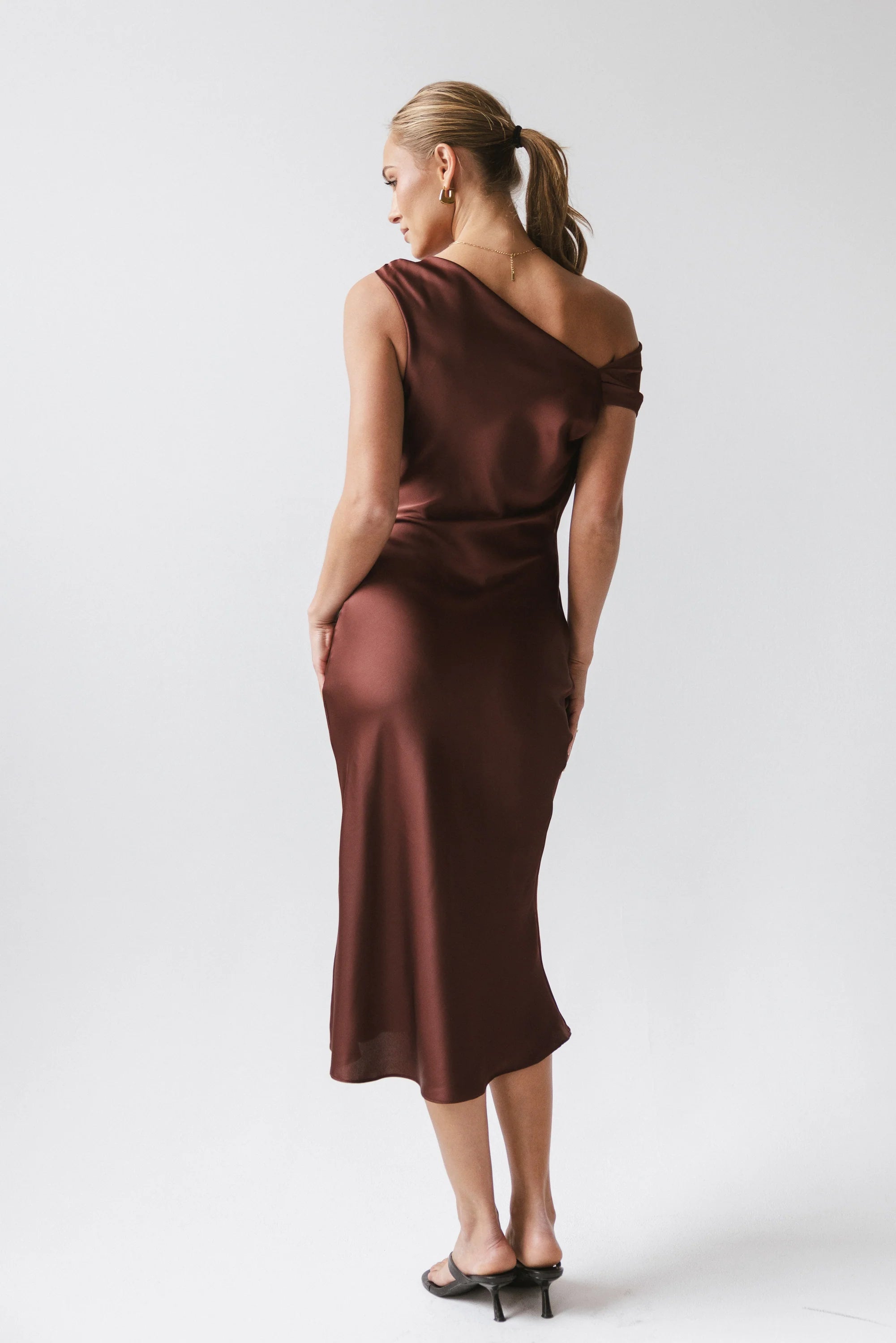 Marcella Satin Midi Dress