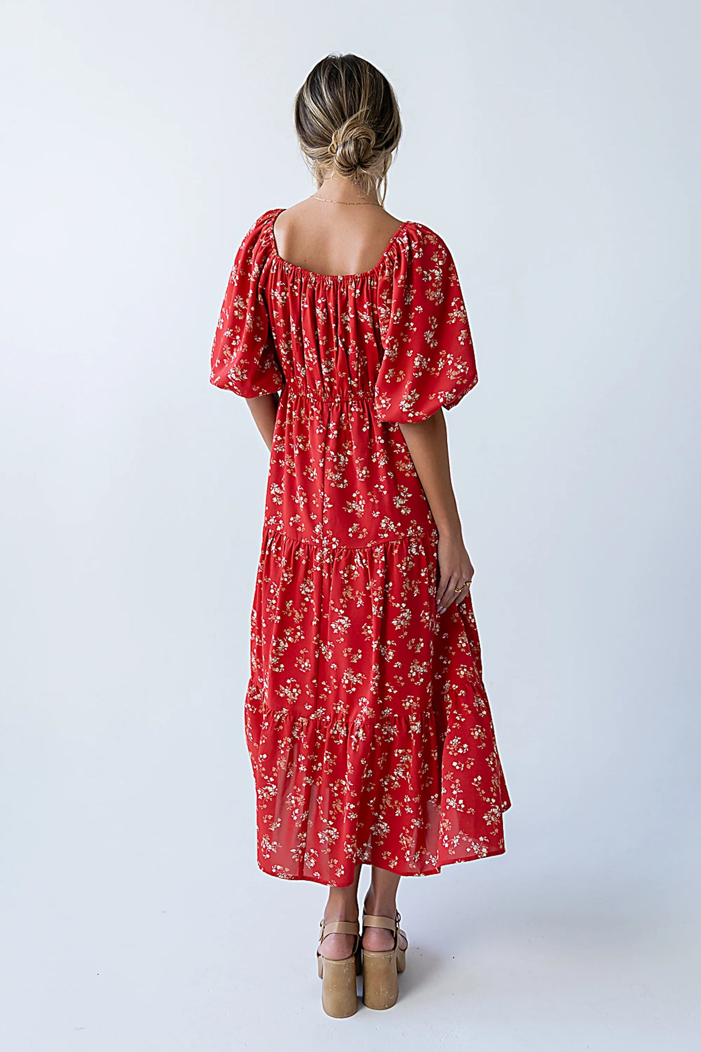 Amy Floral Maxi Dress in Red FINAL SALE