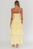 Heather Maxi Dress Tiered Ruffle Maxi Yellow
