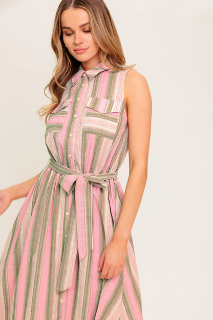 WINDSWEPT FIELDS MIDI DRESS OLIVE