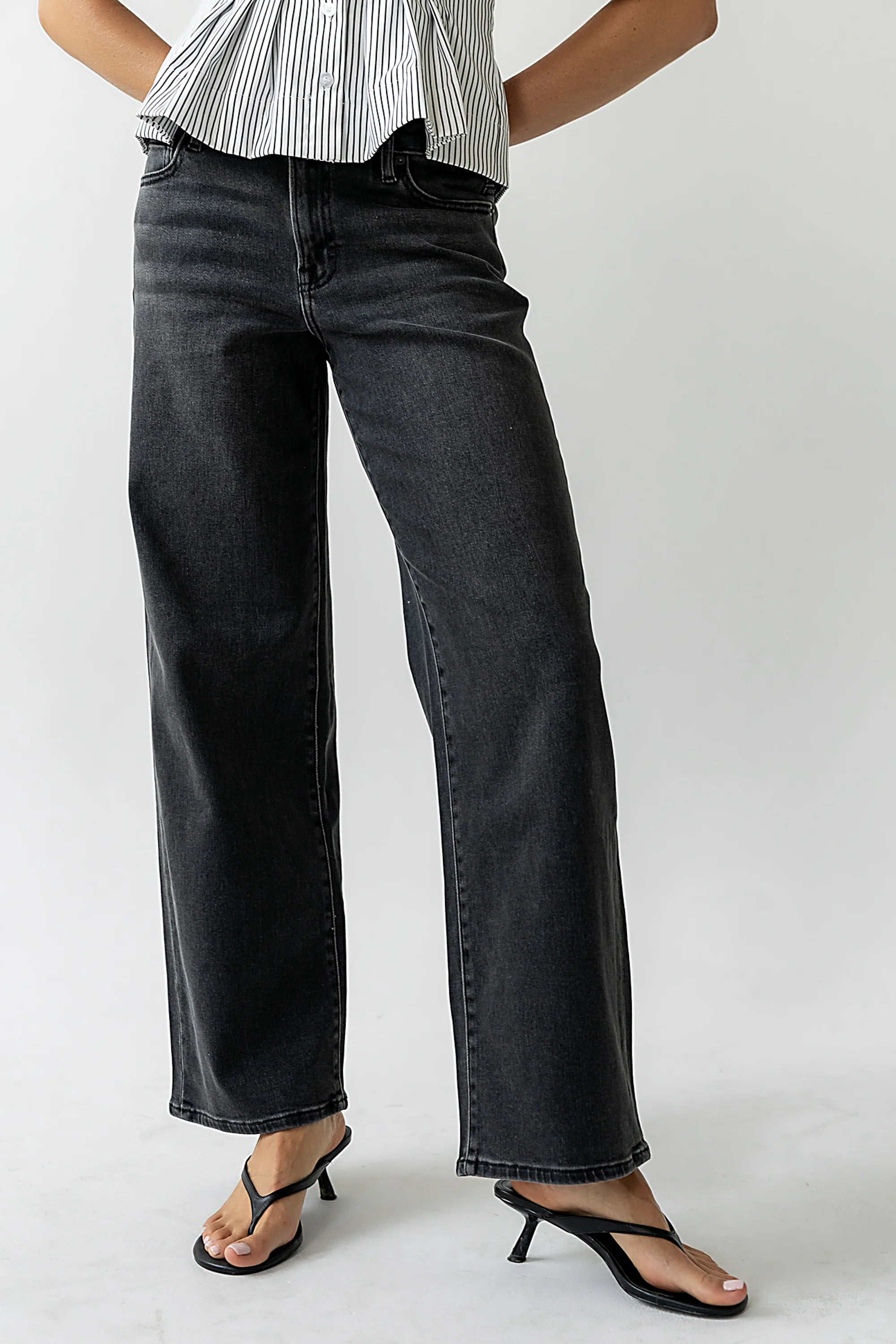 Sloane Wide Leg Jeans in Black