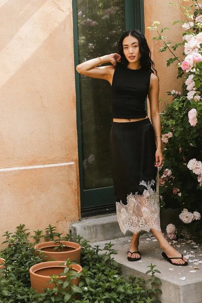 Frankie Asymmetrical Skirt in Black FINAL SALE