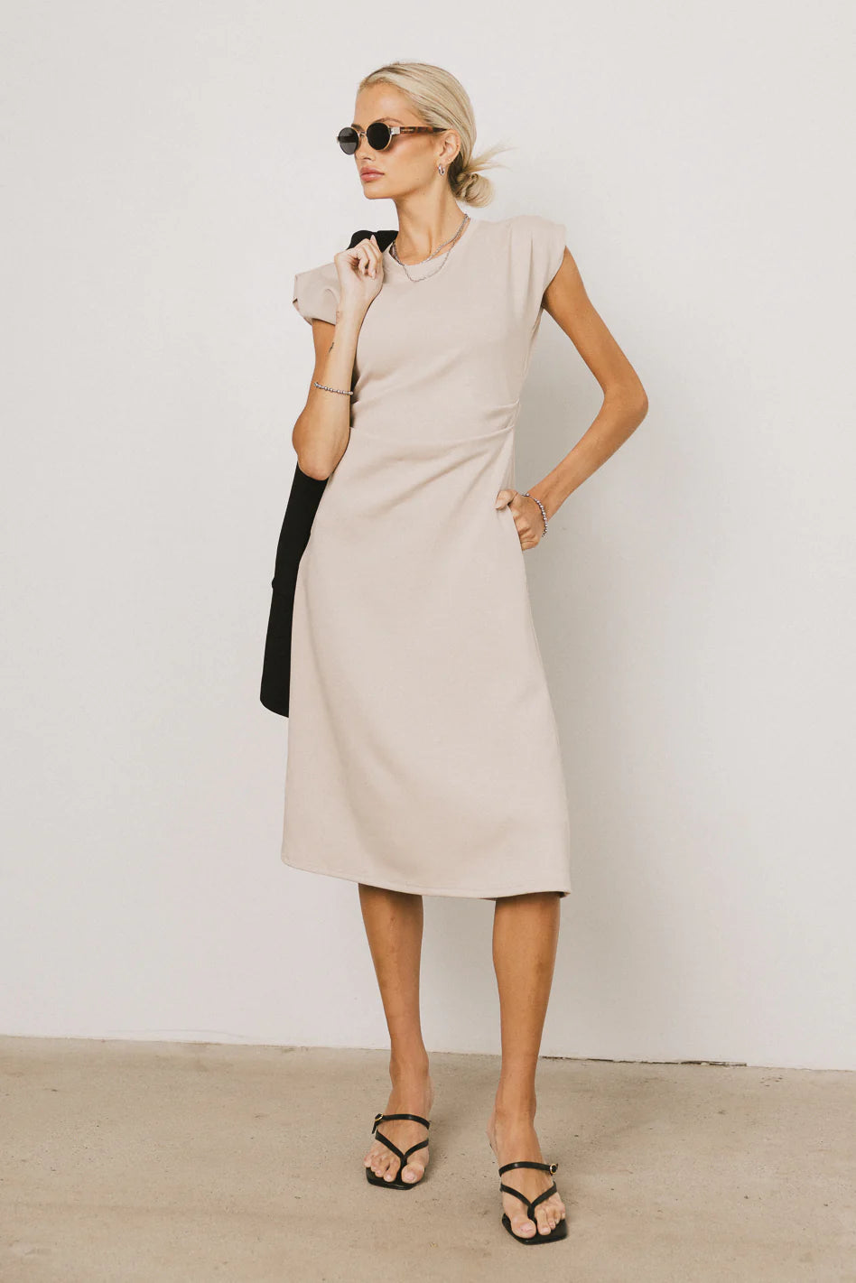 Kyra Midi Dress in Khaki FINAL SALE
