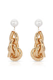 Liquid Gold Pearl Drop Earrings