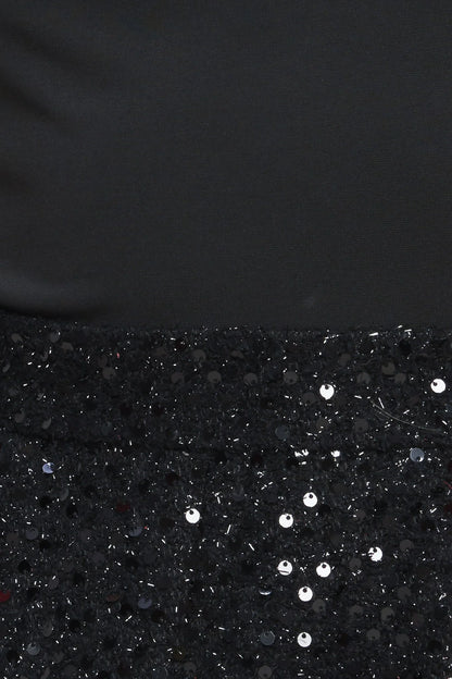 TWINKLE CHIC BLACK SEQUIN ROMPER