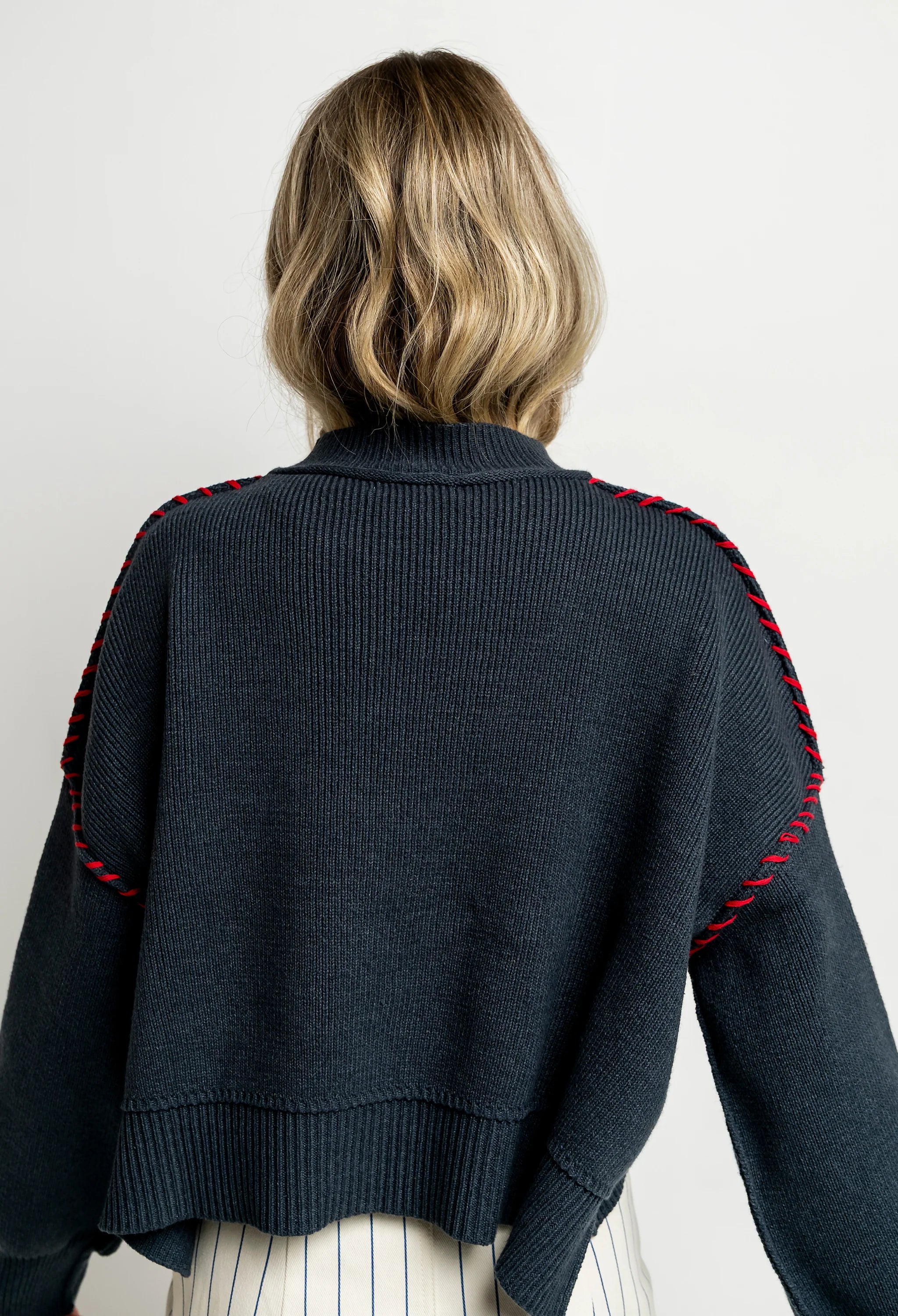 USA Oversized Sweater in Navy FINAL SALE