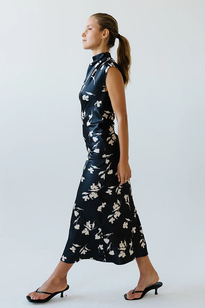 Carson Floral Maxi Dress in Black FINAL SALE