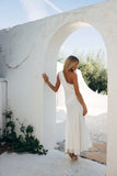 Ellasandra Mesh Draped Maxi Dress