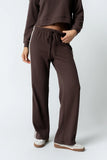 Kourtney Waffle Knit Pants in Brown